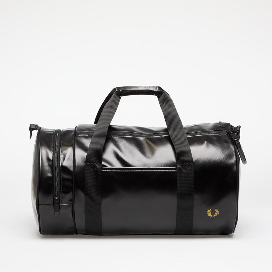 FRED PERRY Tonal Classic Barrel Bag Black/ Gold Universal-alacsony-ár
