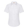 FRUIT OF THE LOOM F18•LADIES SHORT SLEEVE POPLIN SHIRT
