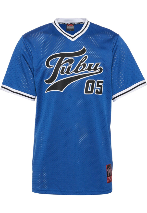 FUBU Póló 'Varsity'  királykék / fekete / fehér-Ár
