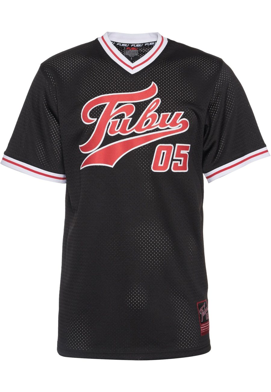 FUBU Póló 'Varsity'  piros / fekete / fehér-Ár