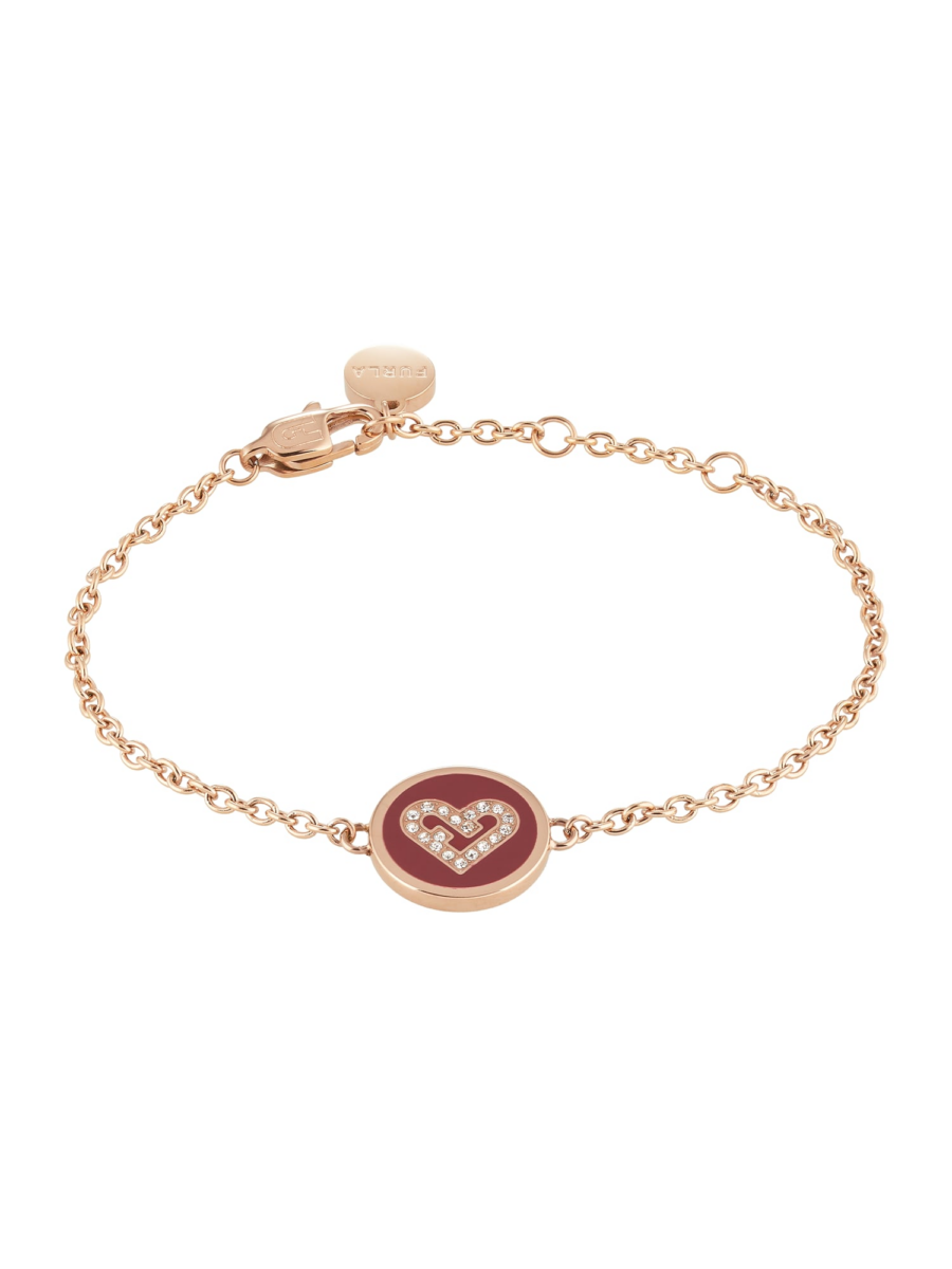 FURLA Karkötő 'Heart'  rózsaszín arany / sötétvörös-Hungary
