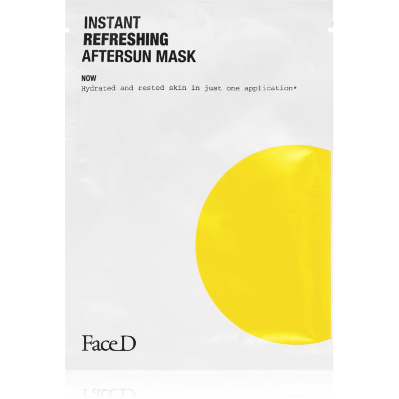 Face D Instant Refreshing Aftersun Mask nyugtató és hidratáló maszk napozás után 1 db-ár