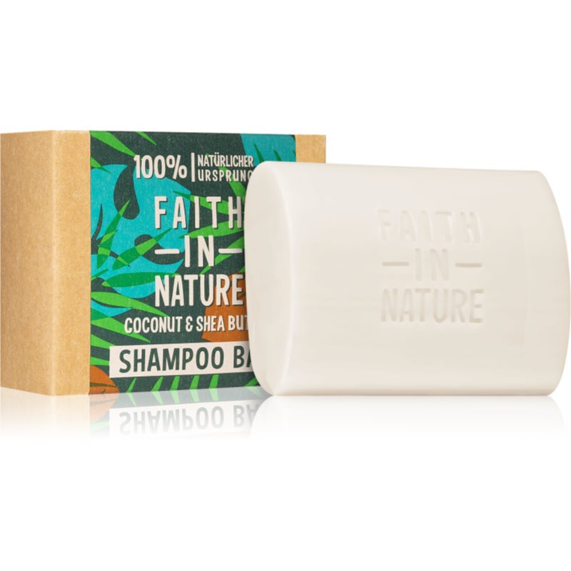 Faith In Nature Coconut & Shea Butter organikus szilárd sampon hidratálást és fényt biztosít 85 g-Ár