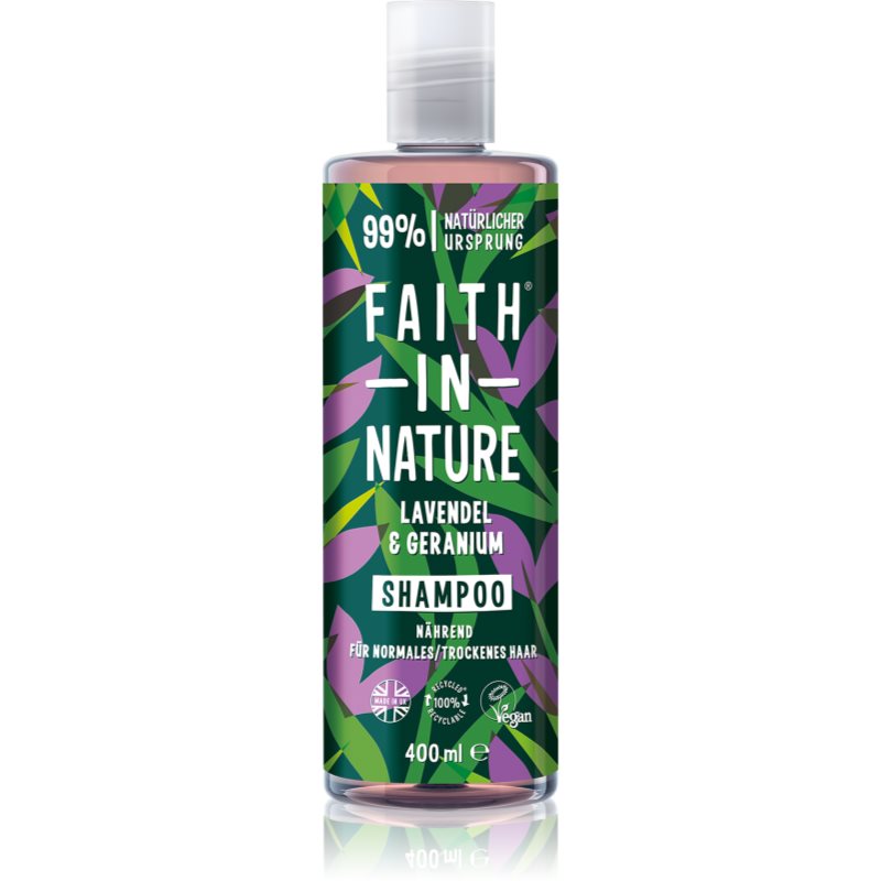 Faith In Nature Lavender & Geranium természetes sampon normál és száraz hajra 400 ml-Ár