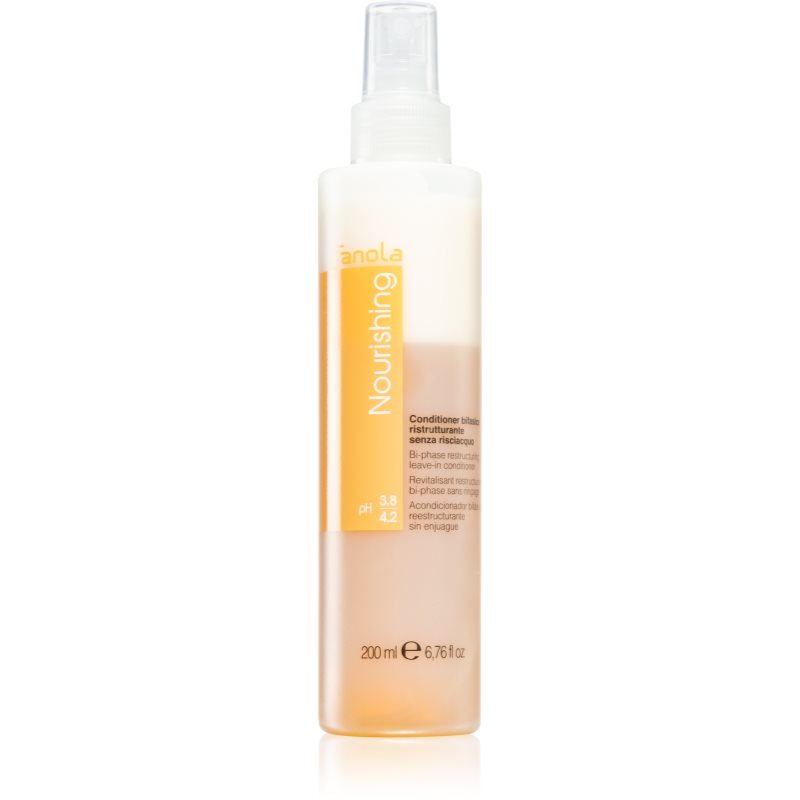 Fanola Nourishing öblítést nem igénylő spray kondicionáló száraz és sérült hajra 200 ml-Ár