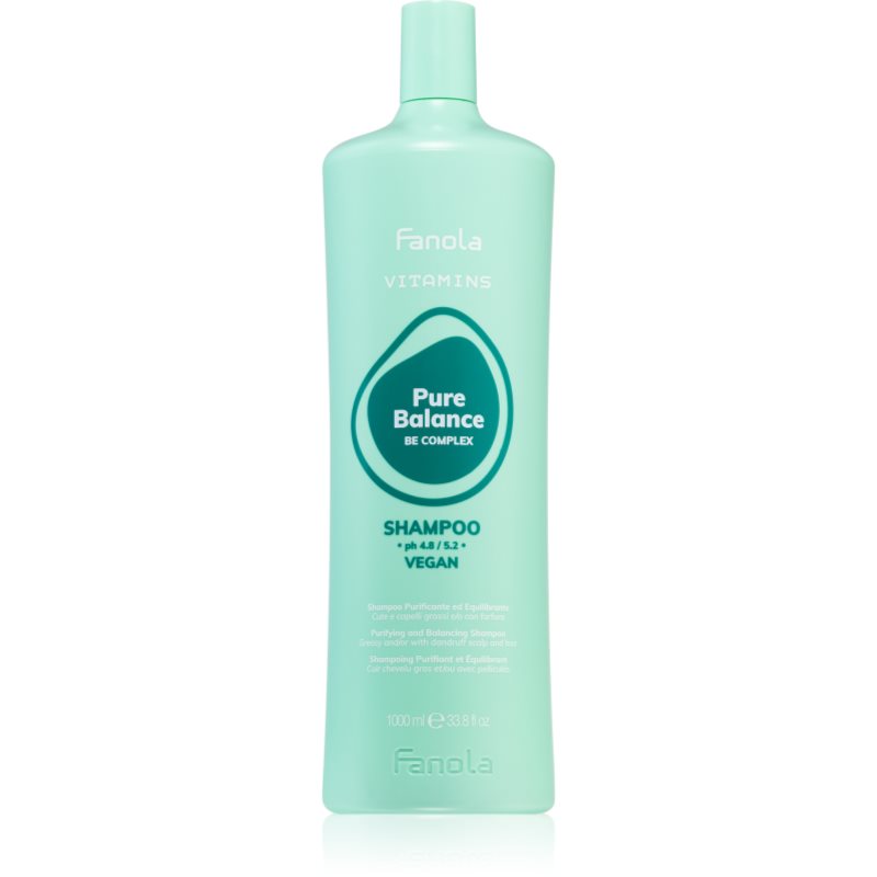 Fanola Vitamins Pure Balance Shampoo tisztító sampon zsíros korpa ellen 1000 ml-Ár