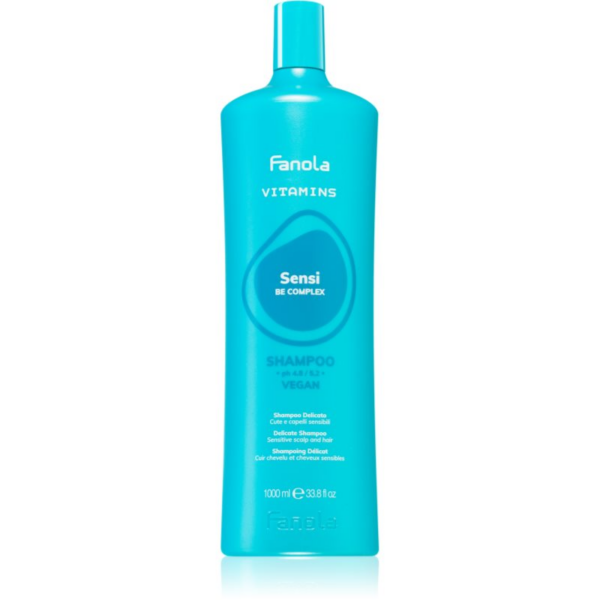 Fanola Vitamins Sensi Delicate Shampoo finom állagú tisztító sampon nyugtató hatással 1000 ml-Ár