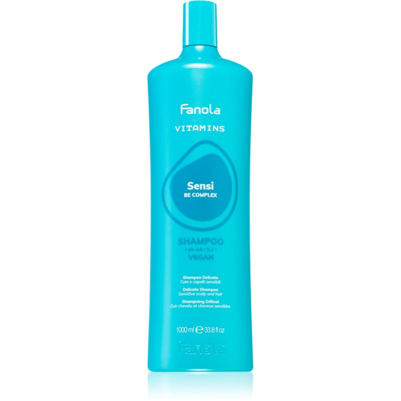 Fanola Vitamins Sensi Delicate Shampoo finom állagú tisztító sampon nyugtató hatással 1000 ml-Ár