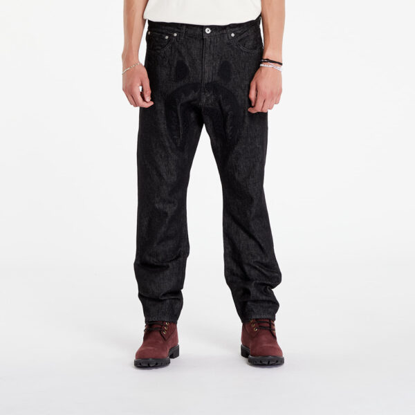 Farmer A BATHING APE Shark 13 Oz Denim Pants Black L-alacsony-ár