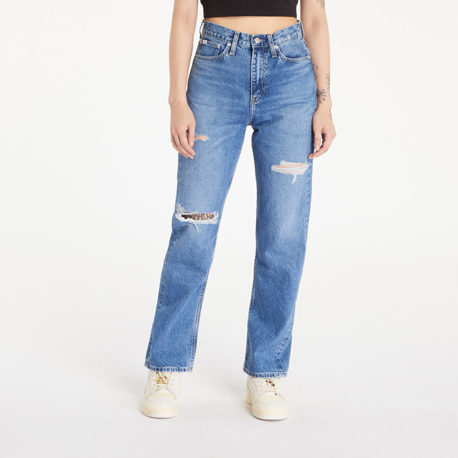 Farmer Calvin Klein Jeans High Rise Straight Denim Medium W25/L30-alacsony-ár