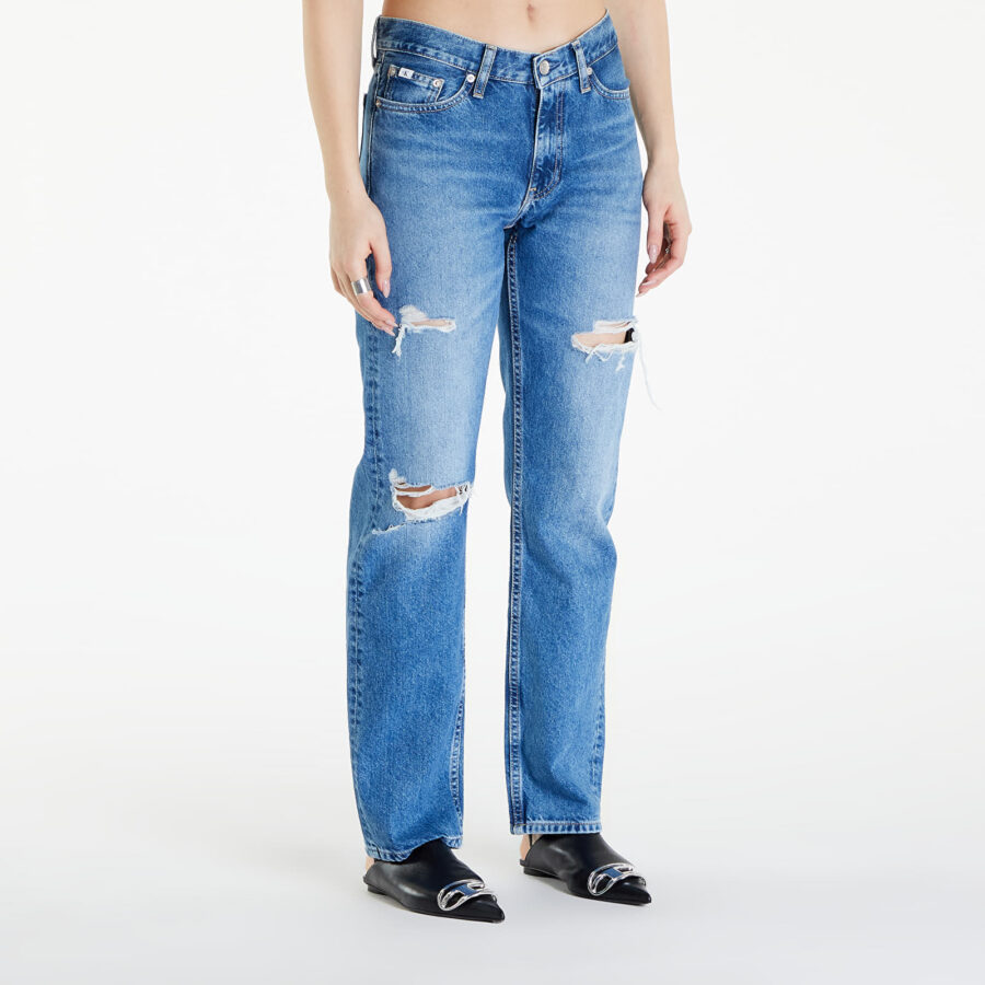Farmer Calvin Klein Jeans Low Rise Straight Jeans Denim Medium W28/L30-alacsony-ár
