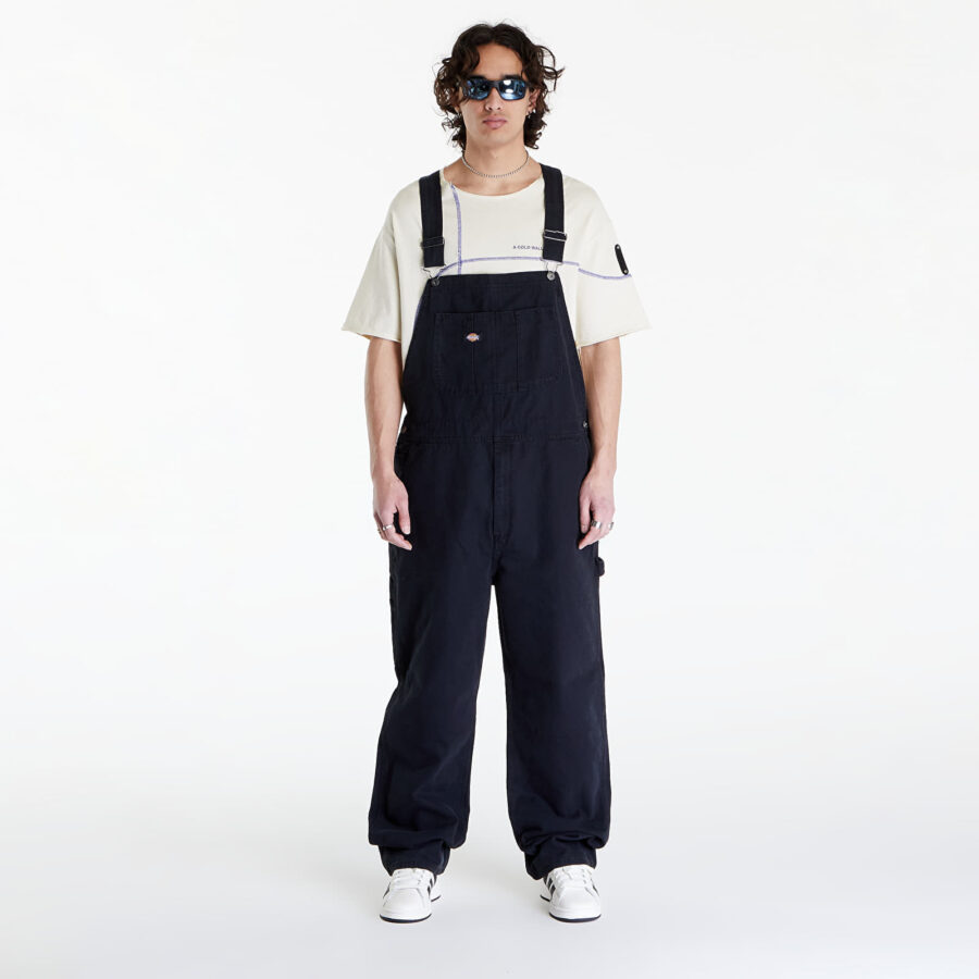 Farmer Dickies Duck Canvas Classic Bib Stone Washed Black XL-alacsony-ár