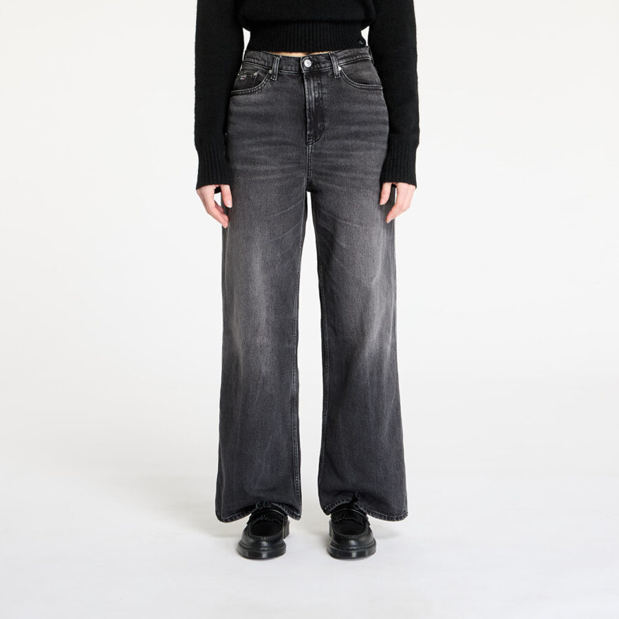 Farmer Tommy Jeans Claire High Rise Wide Jeans Denim Black W26/L30-alacsony-ár