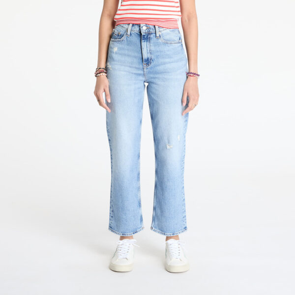 Farmer Tommy Jeans Layla High Rise Slim Straight Jeans Denim Light W28/L30-alacsony-ár
