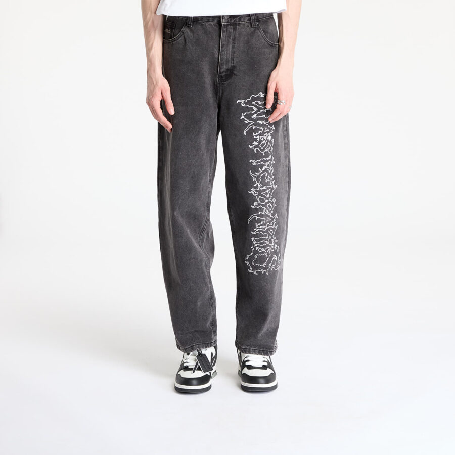 Farmer Wasted Paris M Varg Casper Jeans Faded Black 32-alacsony-ár