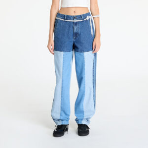 Farmer adidas x KSENIASCHNAIDER Patchwork Straight Leg Jeans Indigo Denim / Medium Blue Denim / Light Denim 25-alacsony-ár