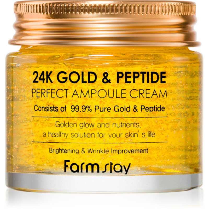 Farmstay 24K Gold & Peptide Perfect Ampoule Cream hidratáló krém a bőröregedés ellen 80 ml-Ár