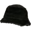 Faux fur hat in black