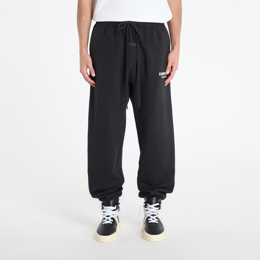 Fear of God Essentials Classic Fit Fleece Sweatpant Jet Black XXL-alacsony-ár