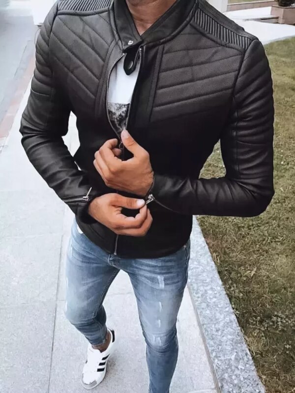 Fekete férfi bőrdzseki Dstreet