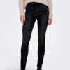 Fekete nők Skinny Fit Jeans ONLY Luna - Nők