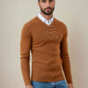 Férfi camel pulóver Dstreet