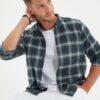 Férfi ing Trendyol TMNAW22GO0357/GRAY