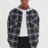 Férfi kabát Trendyol Plaid