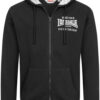 Férfi kapucnis pulóver Lonsdale 117425-Black/White/Grey