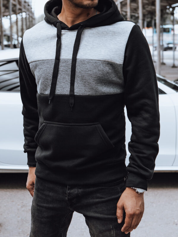 Férfi kapucnis pulóver fekete Dstreet