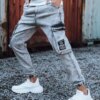 Férfi katonai jogger farmernadrág világoszürke színben Dstreet