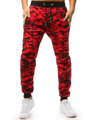 Férfi melegítőnadrág camo piros színben Dstreet