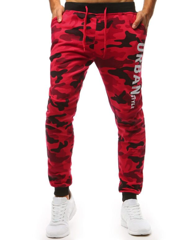 Férfi melegítőnadrág camo piros színben Dstreet