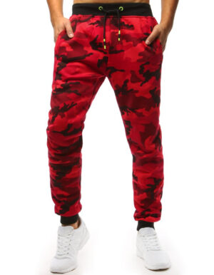 Férfi melegítőnadrág camo piros színben Dstreet