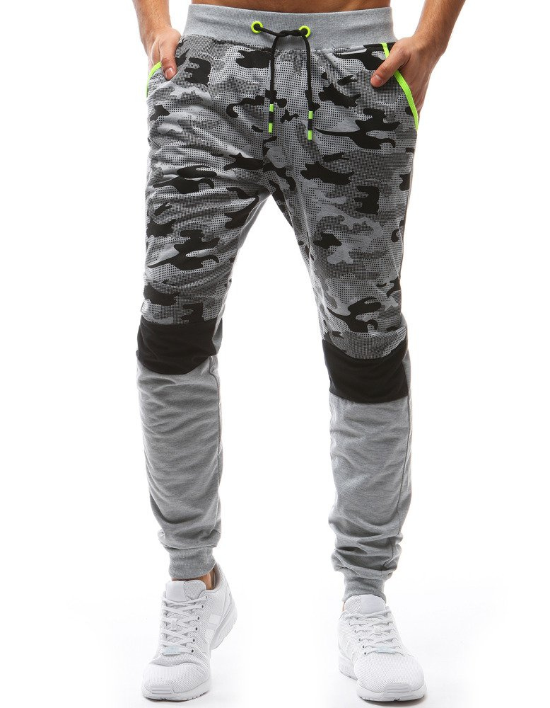 Férfi melegítőnadrág fekete camo szürke Dstreet