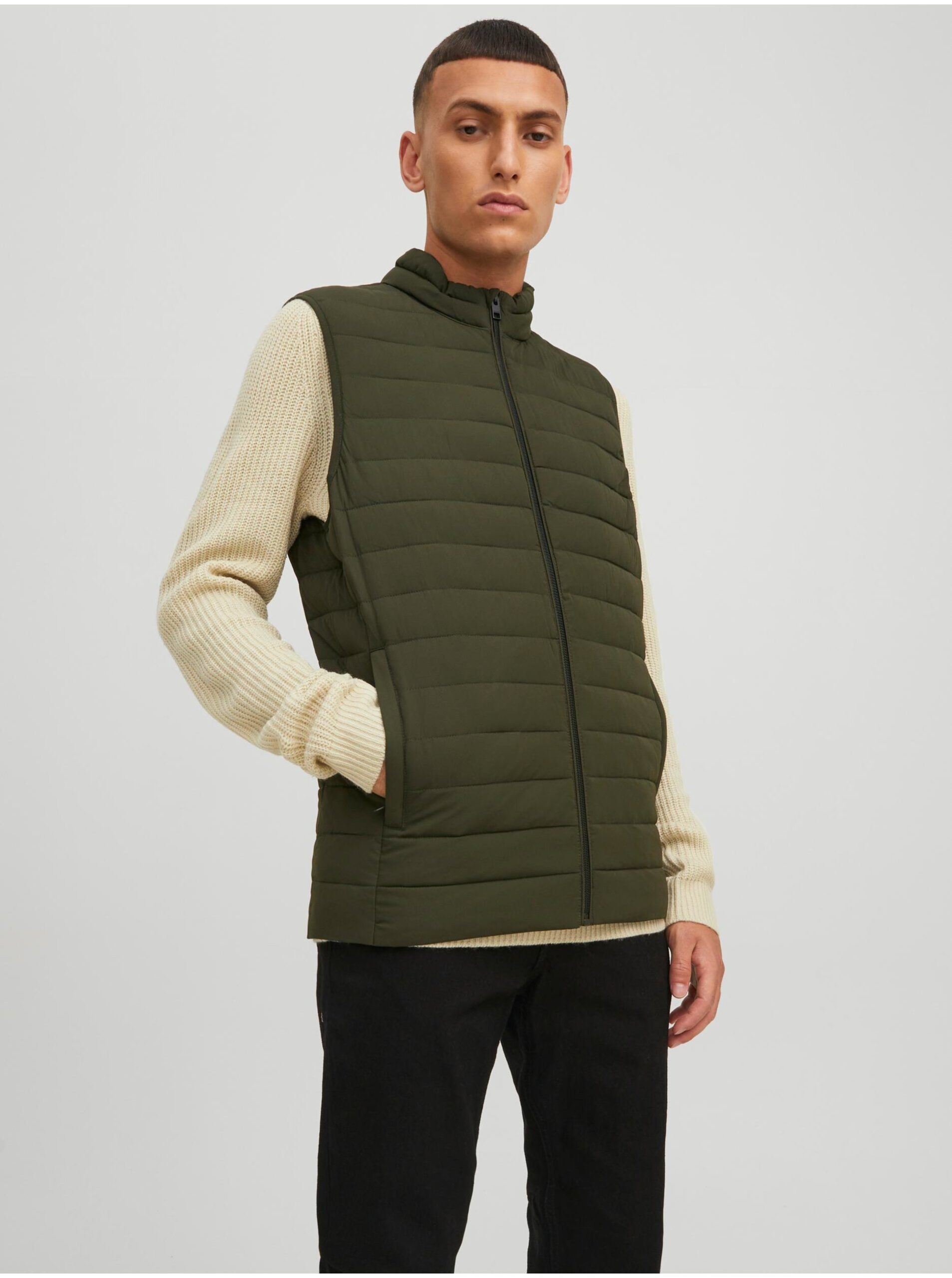 Férfi mellény Jack & Jones Khaki