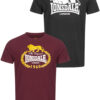 Férfi póló Lonsdale 117433-Black/Oxblood