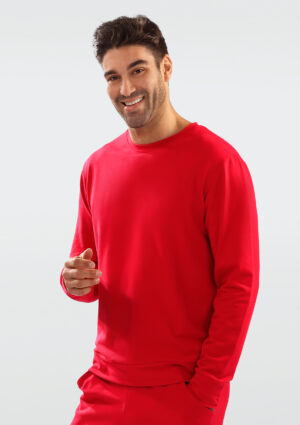 Férfi pulóver DKaren DKaren_Sweatshirt_Justin_Red