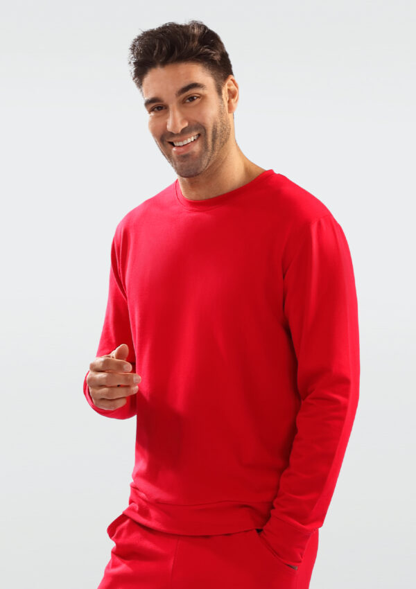 Férfi pulóver DKaren DKaren_Sweatshirt_Justin_Red