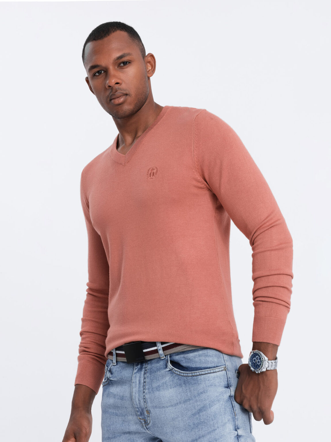 Férfi pulóver Ombre V-Neck