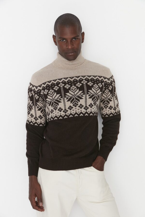 Férfi pulóver Trendyol Jacquard
