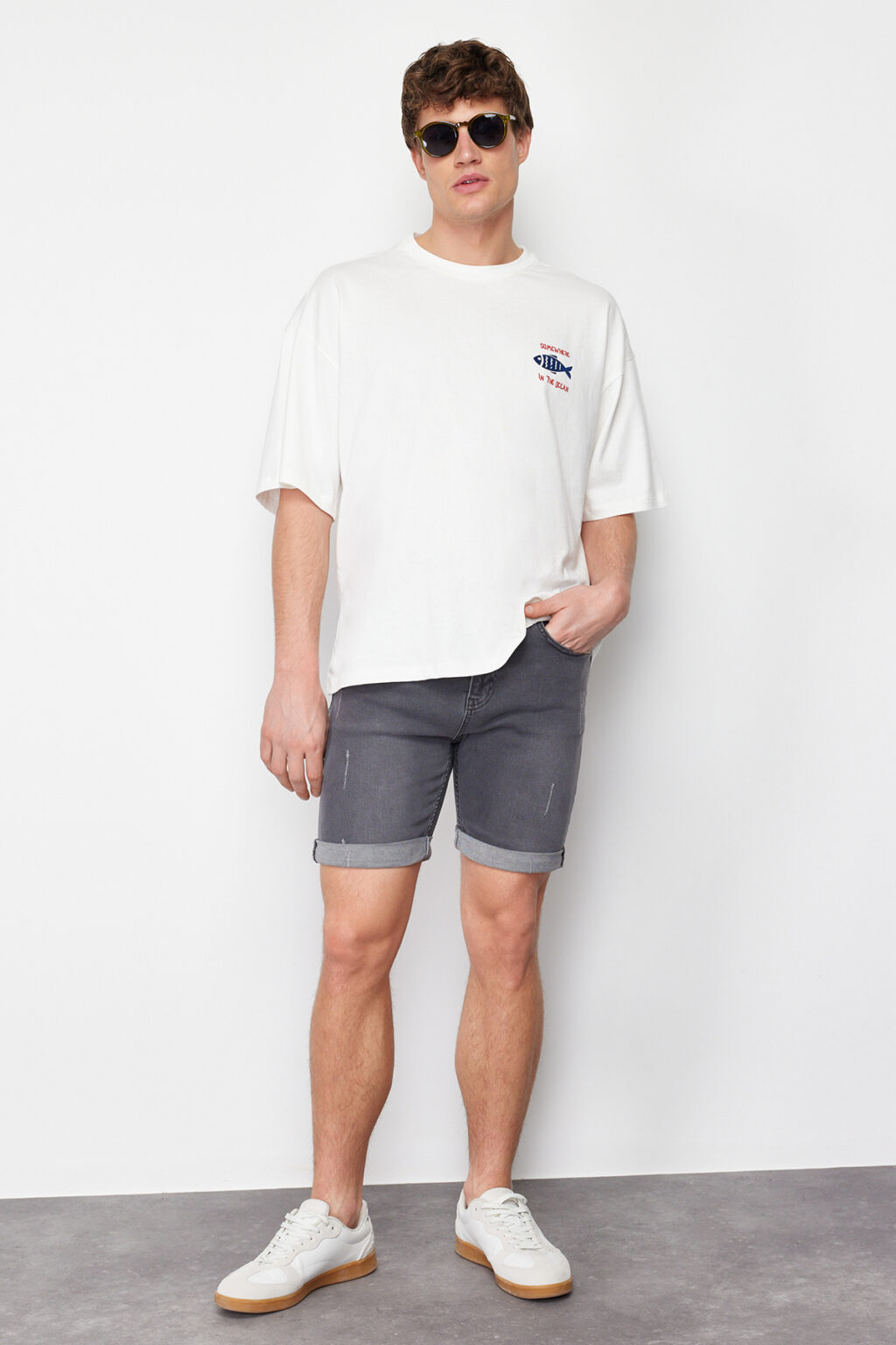 Férfi rövidnadrág Trendyol Denim