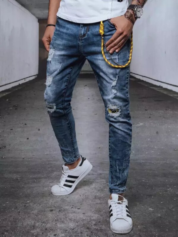 Férfi slim fit farmernadrág kék színben Dstreet