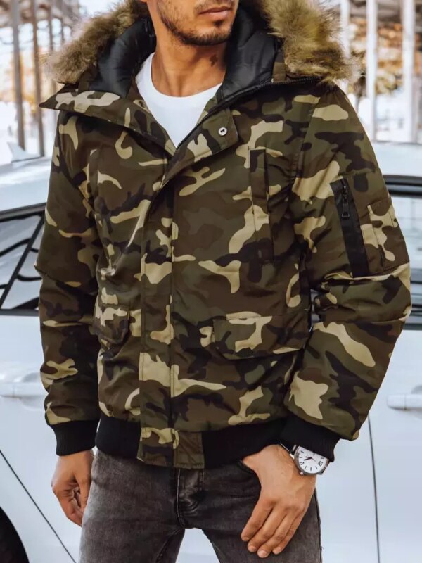 Férfi téli dzseki camo mintás színben Dstreet