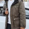 Férfi téli dzseki khaki színben Dstreet