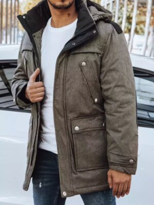 Férfi téli dzseki khaki színben Dstreet