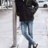 Férfi téli dzsekik fekete Dstreet