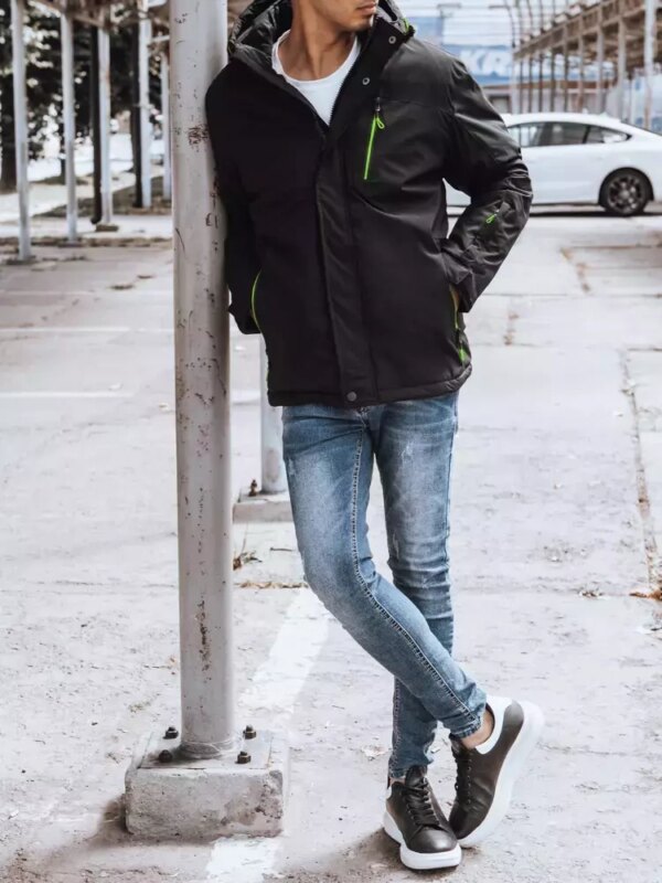 Férfi téli dzsekik fekete Dstreet