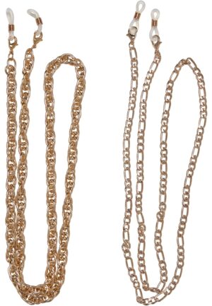 Figaro Chain and Singapore 2-Pack Chain - Gold Colors