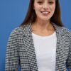 Finely plaid jacket